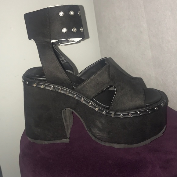 Demonia Shoes - Black Demonia Platform Shoes
